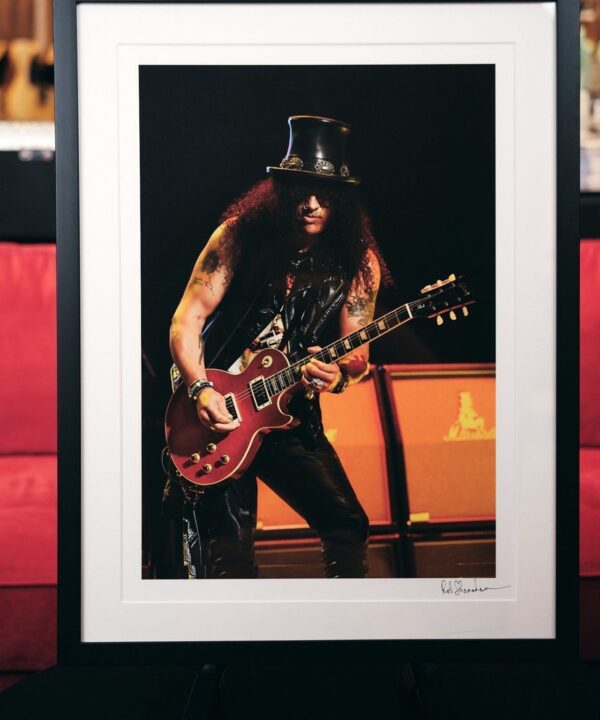 Rob Shanahan Rock Art – SLASH - RED LES PAUL Framed Print
