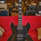 D’Angelico Premier DC Semi-Hollow Electric Guitar With Stairstep Tailpiece – Black