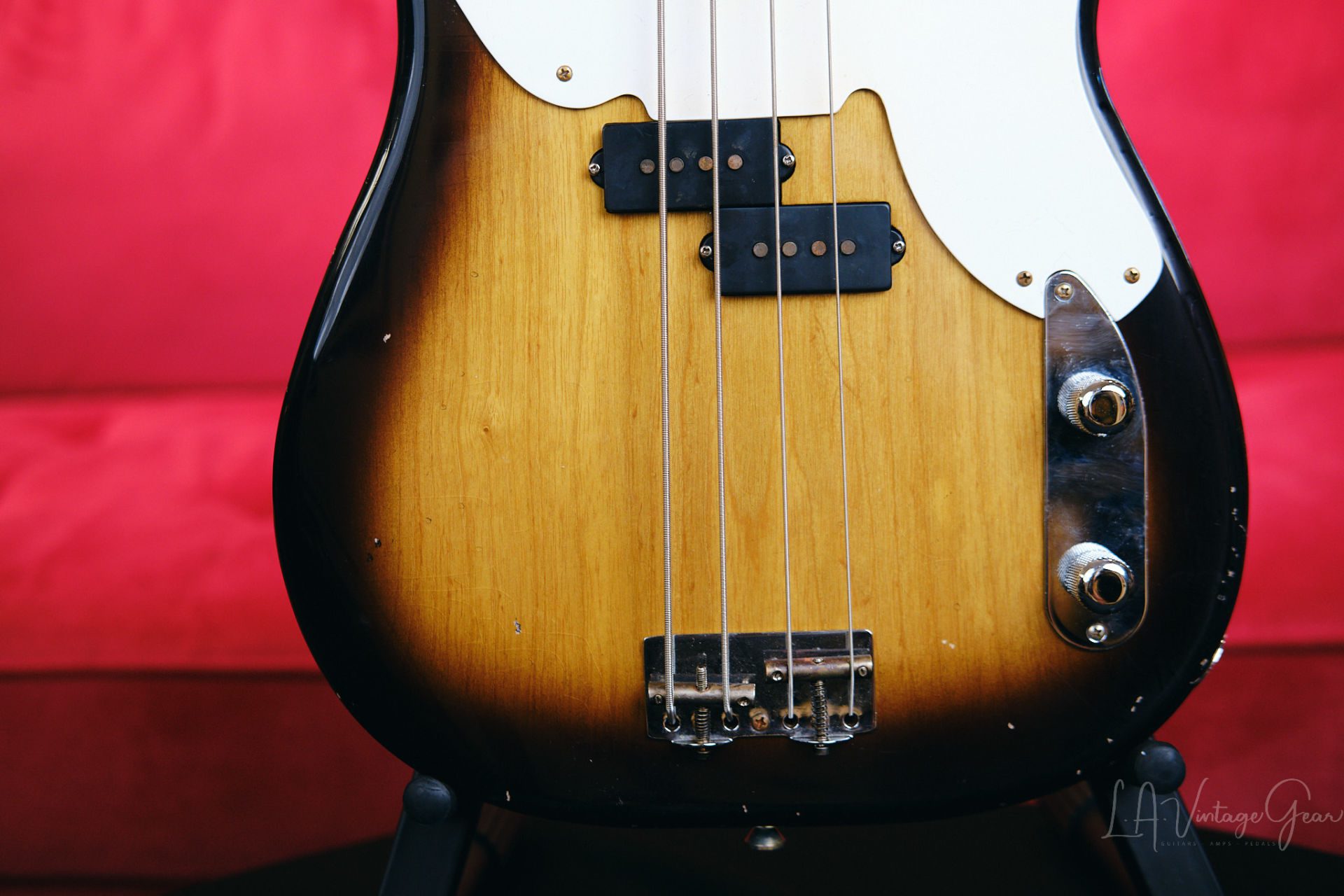 Mario Martin '54 P-Style Bass with Split Pickup - Relic'd 2 Tone Sunburst  Finish