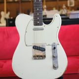 K-Line Truxton T-Style Electric Guitar #620027 – In an Olympic White – Brand New! Relic’d Finish