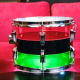 1970’s Ludwig Vistalite Tri-Band Green, Black, and Red Drum Kit 22/12/13/16 – Think The Wailers !