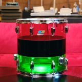 1970’s Ludwig Vistalite Tri-Band Green, Black, and Red Drum Kit 22/12/13/16 – Think The Wailers !