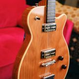 Grez Mendocino Natural Single Cut Electric Guitar – Solid Old Growth Redwood Top & Lollar Pickups