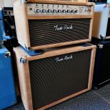 Two Rock Classic Reverb Signature 50 Watt (Tube Rectified) Head and 1×12 Open Back Cab – Golden Brown Suede and Oxblood Stripe – Brand New!