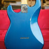 Mario Martin Hardtail Relic’d S-Style Electric Guitar – Custom Built in a Deep Lake Placid Blue Finish!