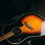 Epiphone Inspired by Gibson J-45 Acoustic Guitar in an Aged Vintage Sunburst Finish – with Built in Pickup!