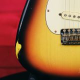 Mario Martin “Model S” Electric Guitar – Relic’d 3 Tone Sunburst Finish & Fralin Vintage Hot Pickups!