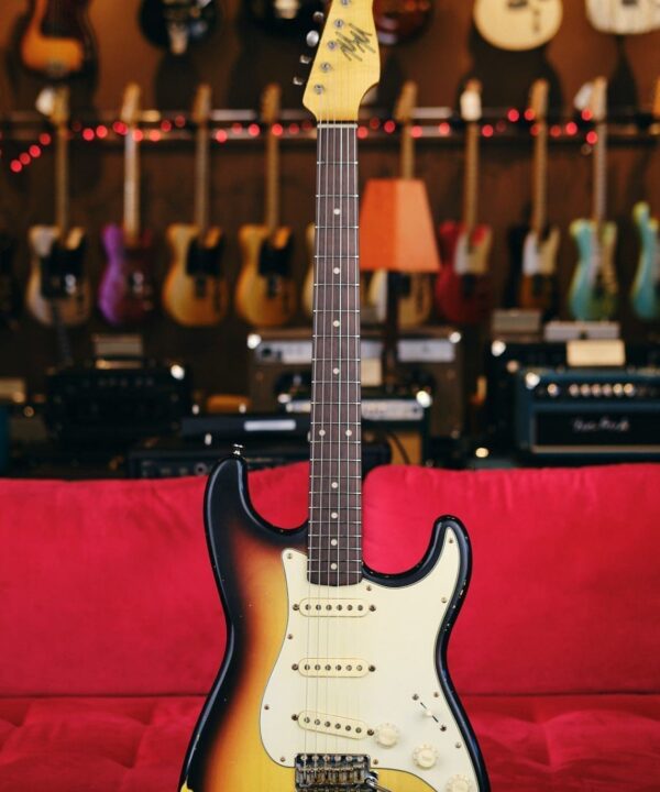 Mario Martin “Model S” Electric Guitar – Relic’d 3 Tone Sunburst Finish & Fralin Vintage Hot Pickups!