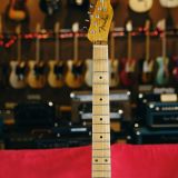 Partscaster Electric Guitar – Single Cut “T-Style” in a Gold Over Black Nitro Finish – Twisted Tele Pickups