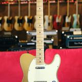 Partscaster Electric Guitar – Single Cut “T-Style” in a Gold Over Black Nitro Finish – Twisted Tele Pickups