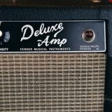 Fender 1965 Vintage Blackface Deluxe Combo Guitar Amplifier – Excellent Condition & All Original!