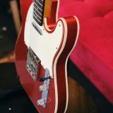 Mario Martin Model-T Double Bound Electric Guitar- Faded Candy Apple Red Relic’d Finish with Budz Pickups!