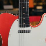 Mario Martin Model-T Double Bound Electric Guitar- Faded Candy Apple Red Relic’d Finish with Budz Pickups!