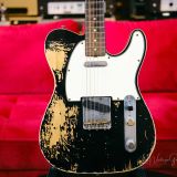 Fender Custom Shop 60’s Double Bound Telecaster Custom – Black Heavy Relic with ‘Twisted Tele’ Pickups!