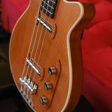 Grez ‘Mendocino’ Long Scale Electric Bass Guitar-Lightweight Semi-Hollowbody! Solid Old Growth Redwood Top!