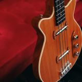 Grez ‘Mendocino’ Short Scale Electric Bass Guitar – Compact Lightweight Semi-Hollowbody! Solid Old Growth Redwood Top!