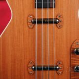 Grez ‘Mendocino’ Short Scale Electric Bass Guitar – Compact Lightweight Semi-Hollowbody! Solid Old Growth Redwood Top!