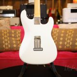 K-Line Springfield S-Style Electric Guitar – Left Handed! – Olympic White Finish #030537!