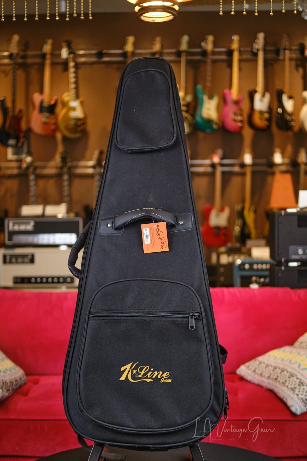 K-Line Springfield S-Style Electric Guitar - Black with Maple #060157 - Image 9