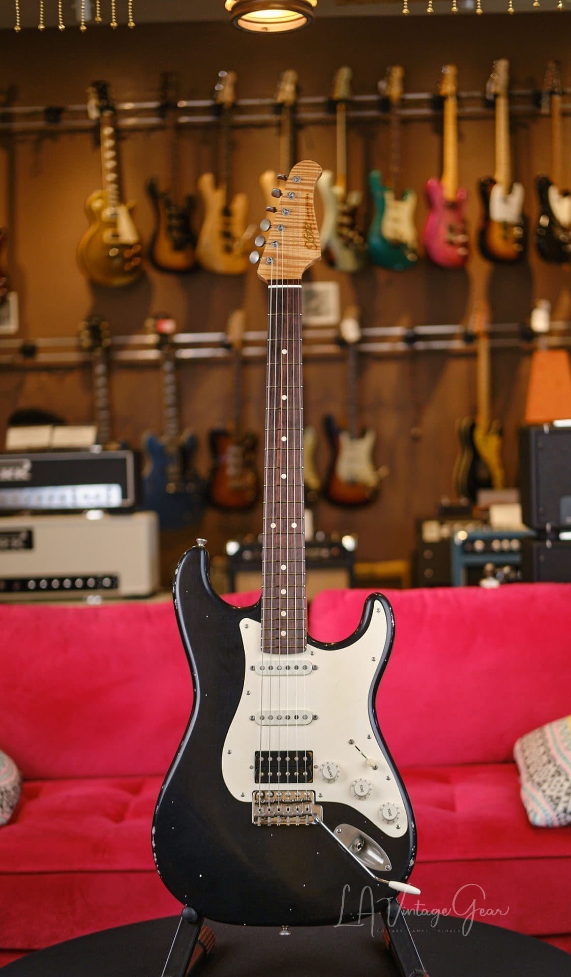 Xotic XSC2 S-Style Relic'd Electric Guitar - Black Finish & RW