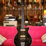 Grez “Mendocino” Black Single Cut Electric Guitar – Solid Old Growth Redwood Top & Lollar Gold Foil Pickups!