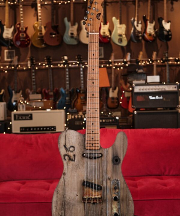 CRUCIBLE L.A. GUITARS HOLLYWOOD BOWL-CASTER – BUILT FROM BENCH #26 OF THE HOLLYWOOD BOWL!