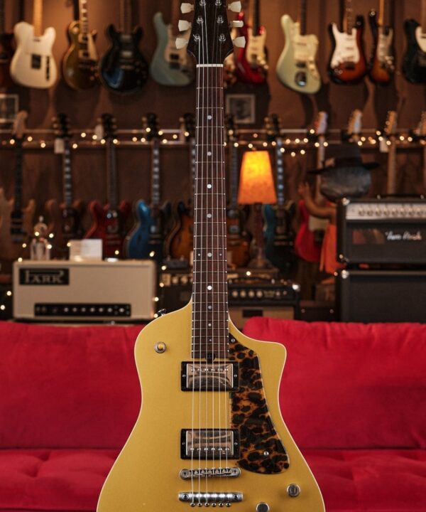 Asher Electro Sonic Gold Top Guitar With Brazilian Rosewood Board Available for Order!