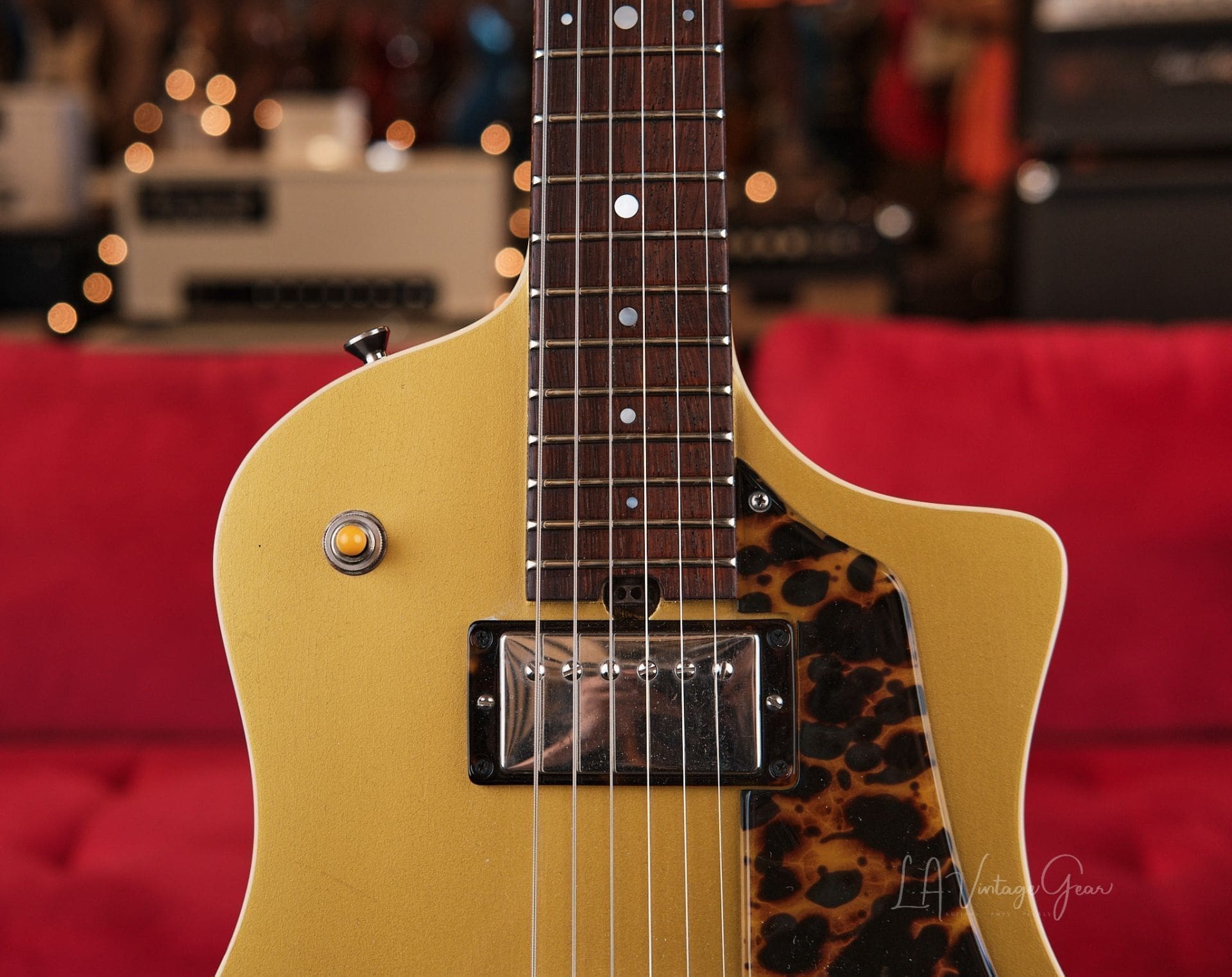 Asher Electro Sonic Gold Top Guitar With Brazilian Rosewood Board Available for Order! - Image 3