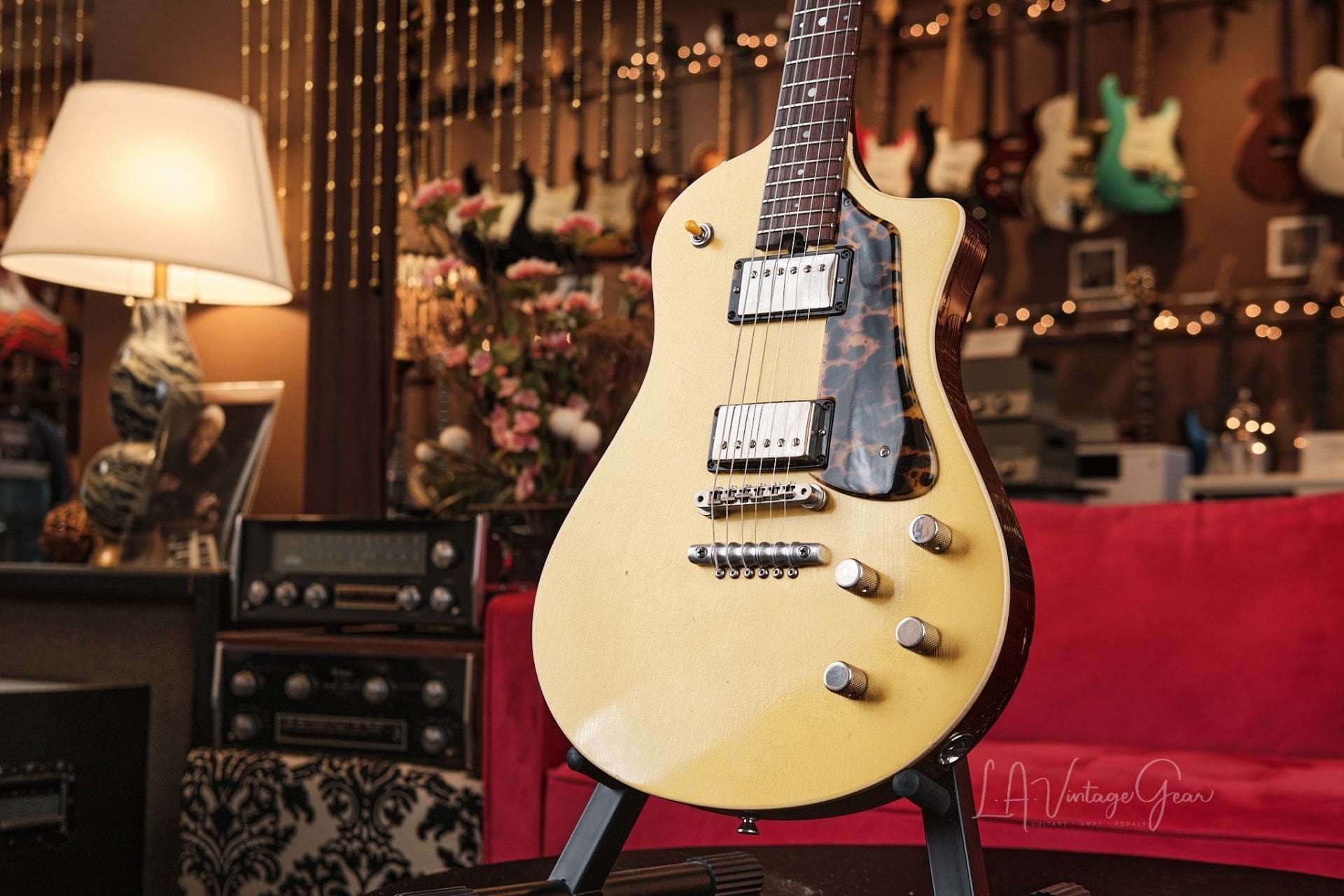 Asher Electro Sonic Gold Top Guitar With Brazilian Rosewood Board Available for Order! - Image 6