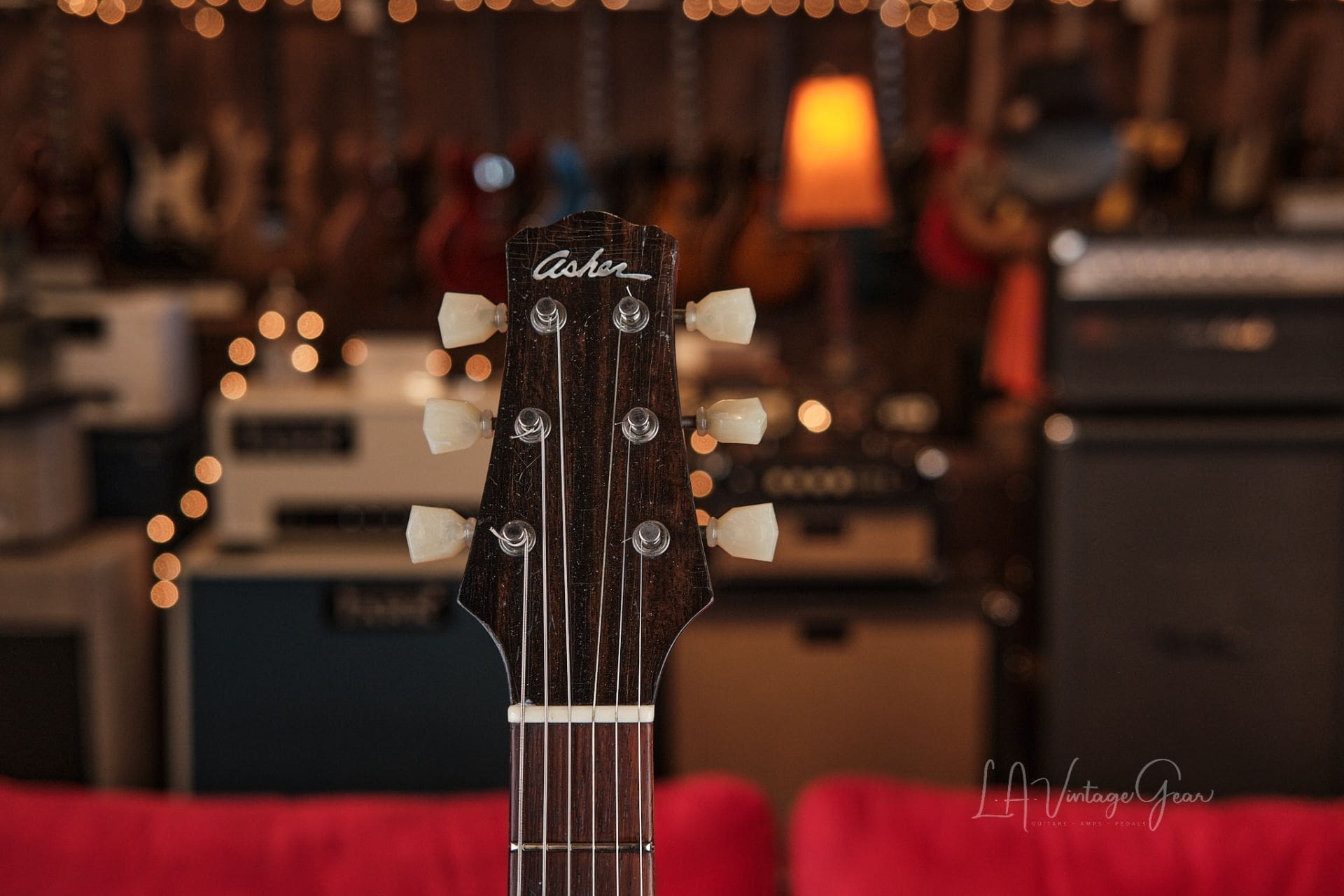Asher Electro Sonic Gold Top Guitar With Brazilian Rosewood Board Available for Order! - Image 7