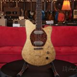 Versoul Raya 6 Custom Electric Solid Body Guitar #0472 – In Gold Leaf 23 carat finished Top and Headstock! Namm Demo!