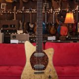 Versoul Raya 6 Custom Electric Solid Body Guitar #0472 – In Gold Leaf 23 carat finished Top and Headstock! Namm Demo!