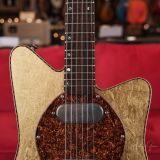 Versoul Raya 6 Custom Electric Solid Body Guitar #0472 – In Gold Leaf 23 carat finished Top and Headstock! Namm Demo!