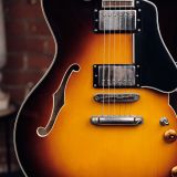 Eastman T386 Semi-Hollow Electric Guitar – Classic Sunburst with Hardshell Case!