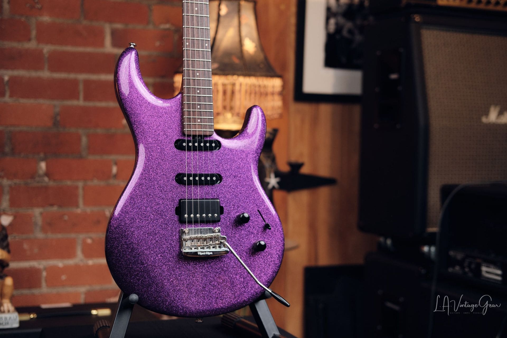 Ernie Ball Music Man Luke III HSS - In Fuchia Sparkle! • LA