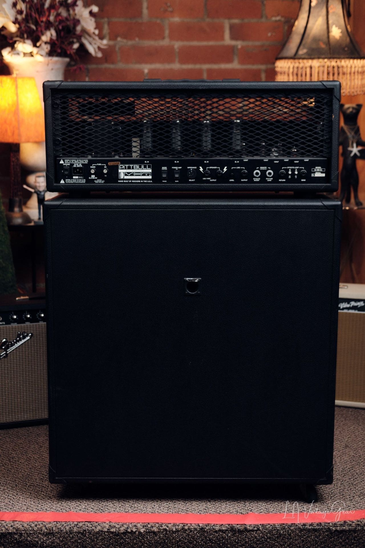 VHT Pittbull Classic 100 – 3-Channel, 100-Watt EL34 Tube Head and 4x12 Cabinet - with Footswitch! - Image 13