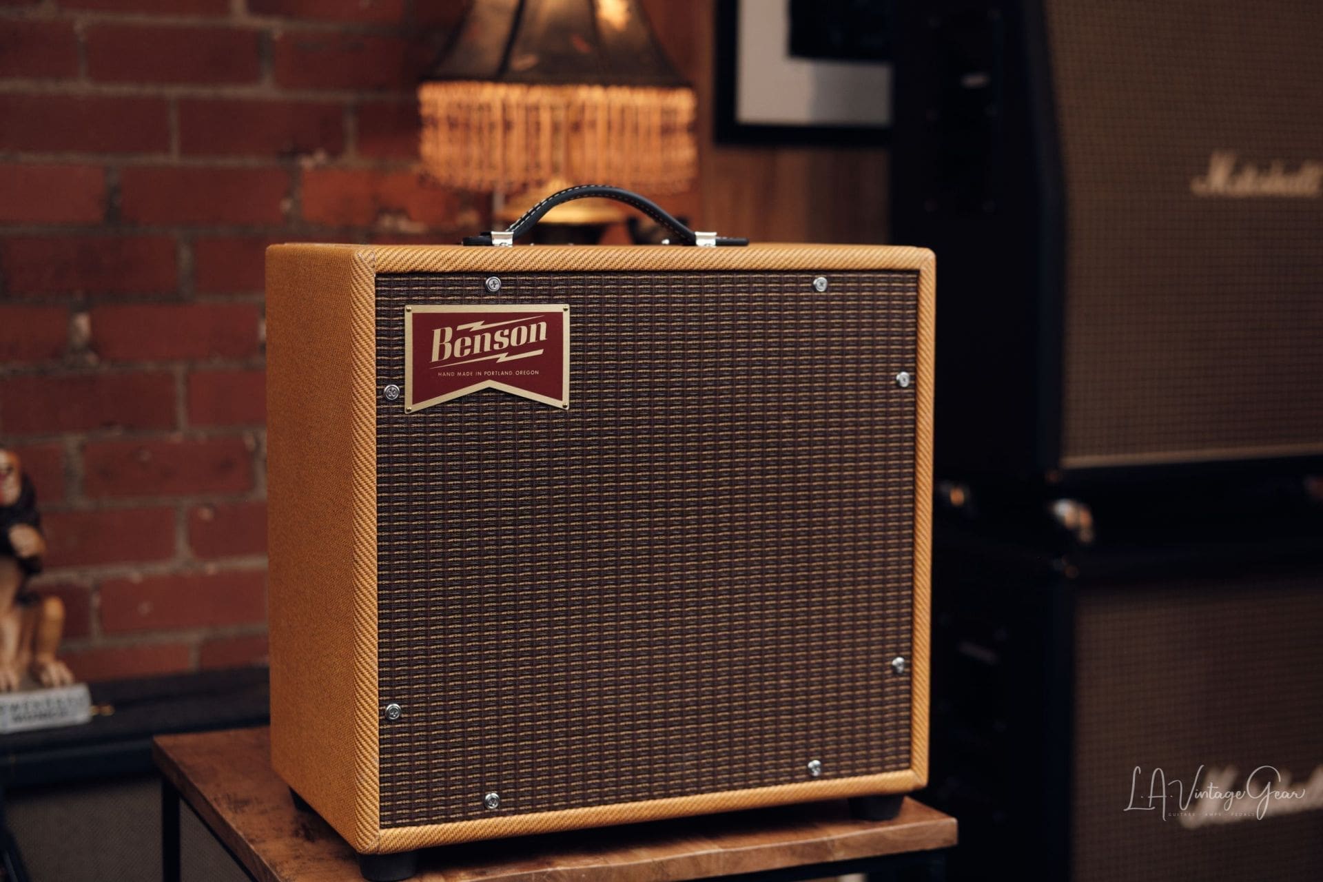 Benson Vinny Reverb 1x10 Combo 5 Watt Guitar Amplifier - Aged Tweed Tolex & Oxblood Grill! - Image 2