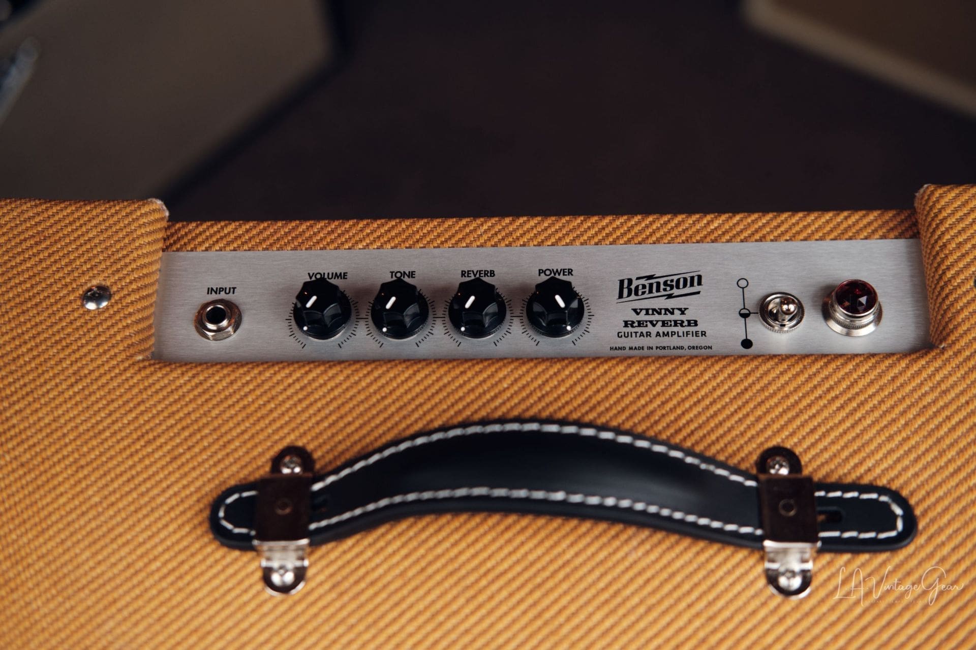 Benson Vinny Reverb 1x10 Combo 5 Watt Guitar Amplifier - Aged Tweed Tolex & Oxblood Grill! - Image 3