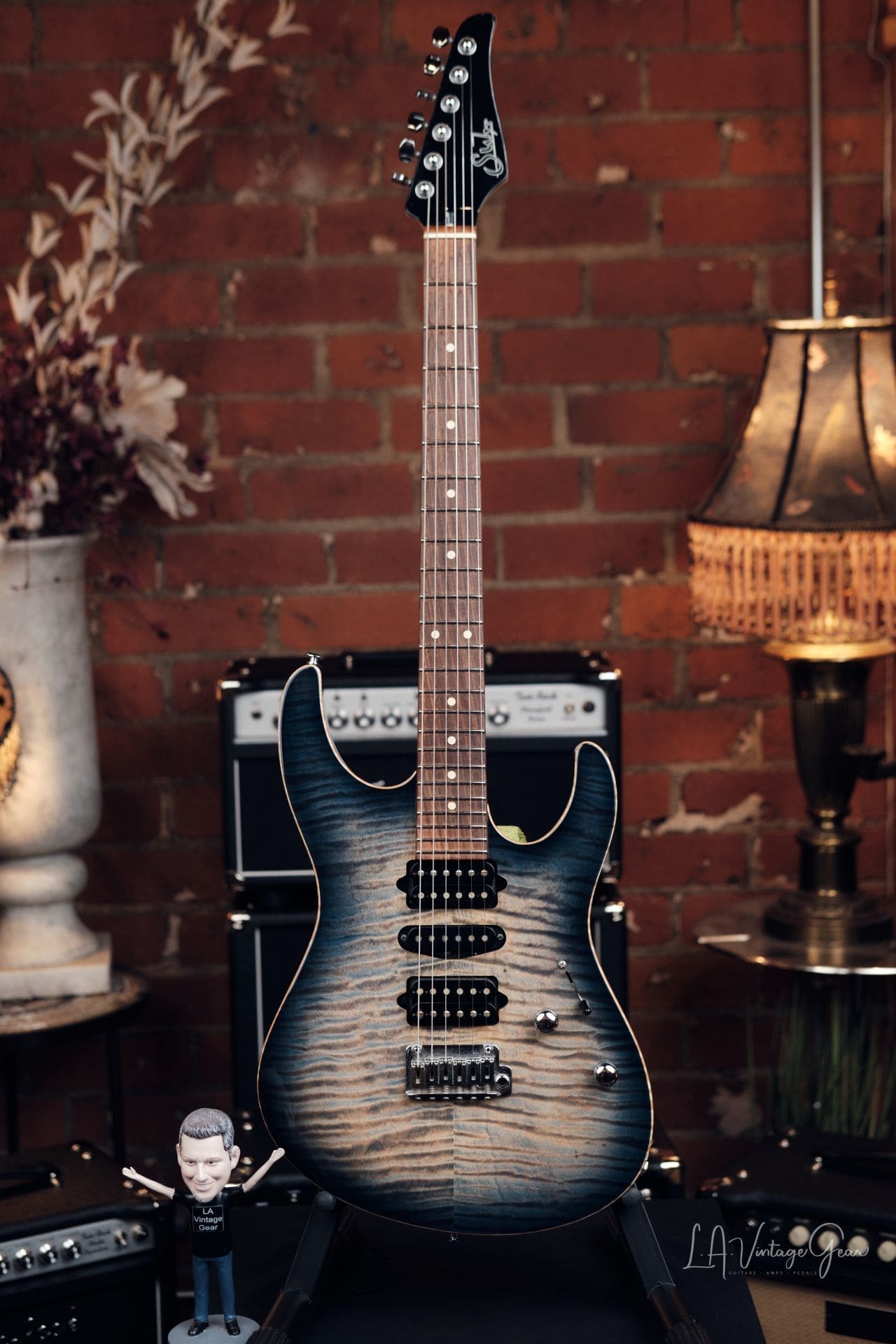 Suhr Modern Pro - In Faded Trans Whale Blue Burst! • LA Vintage Gear