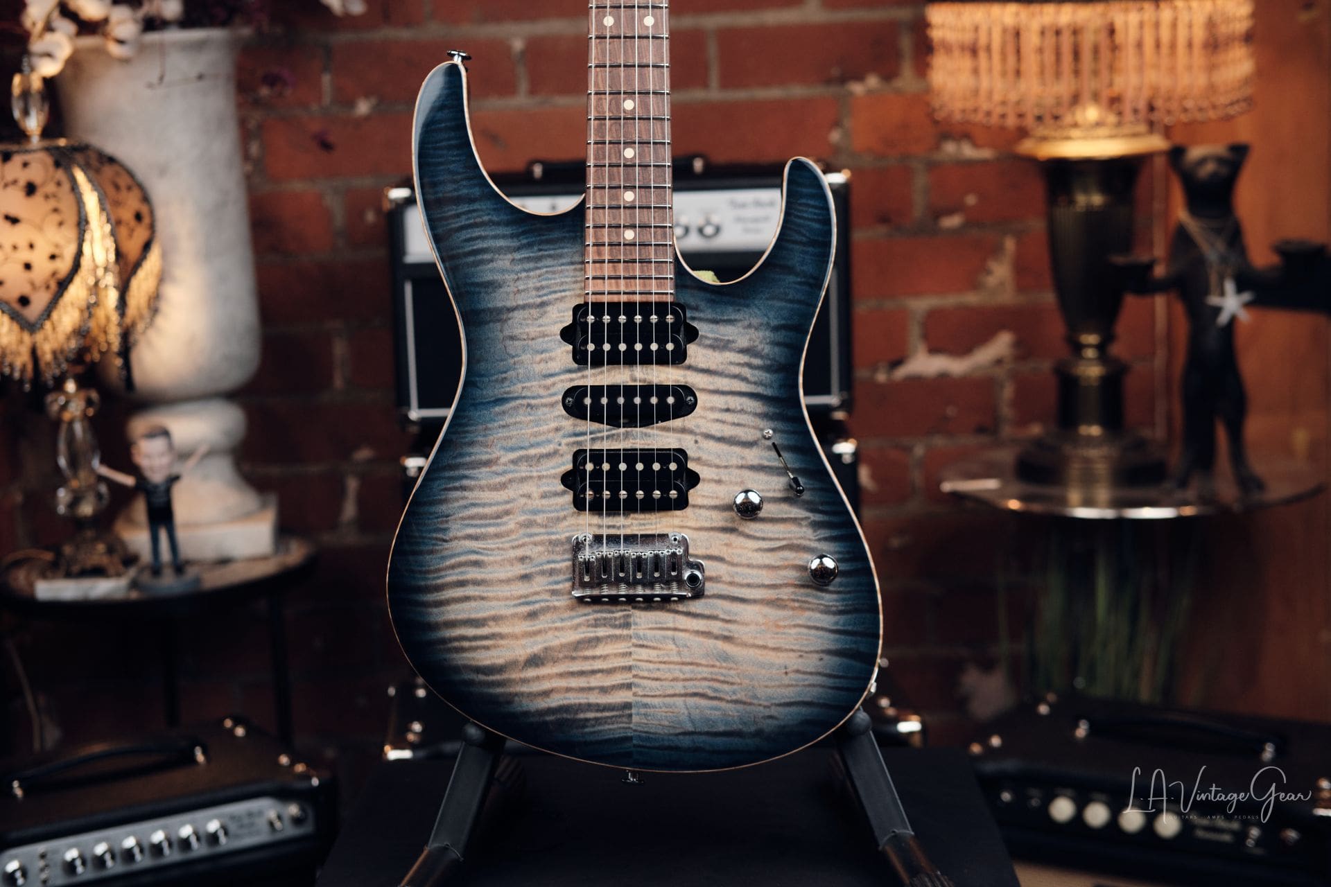 Suhr Modern Pro - In Faded Trans Whale Blue Burst! • LA