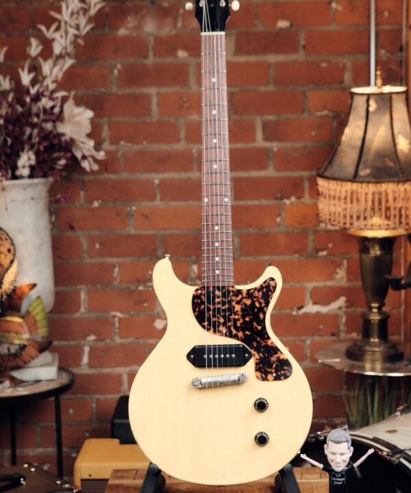 K-Line KL90DC Double Cut Jr. Style Electric Guitar - Relic'd TV Yellow Finish - Brand New!