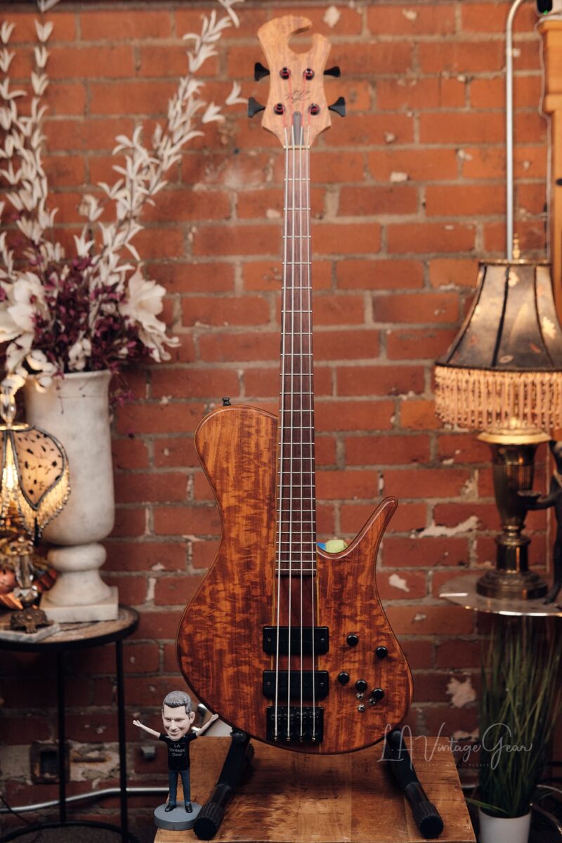 Mark Eshenbaugh Single Cut Electric Bass - Beautiful Koa Top!