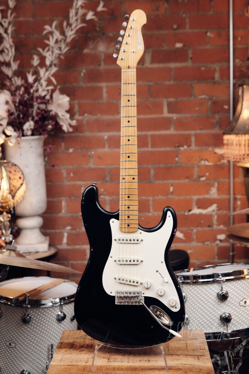 K-Line Springfield S-Style Electric Guitar - Black with Maple  #060157