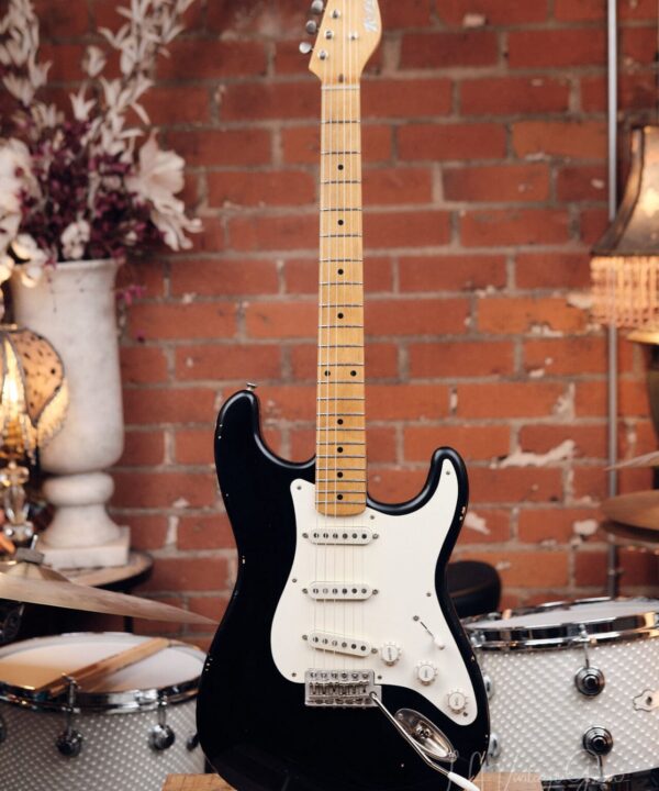 K-Line Springfield S-Style Electric Guitar - Black with Maple  #060157
