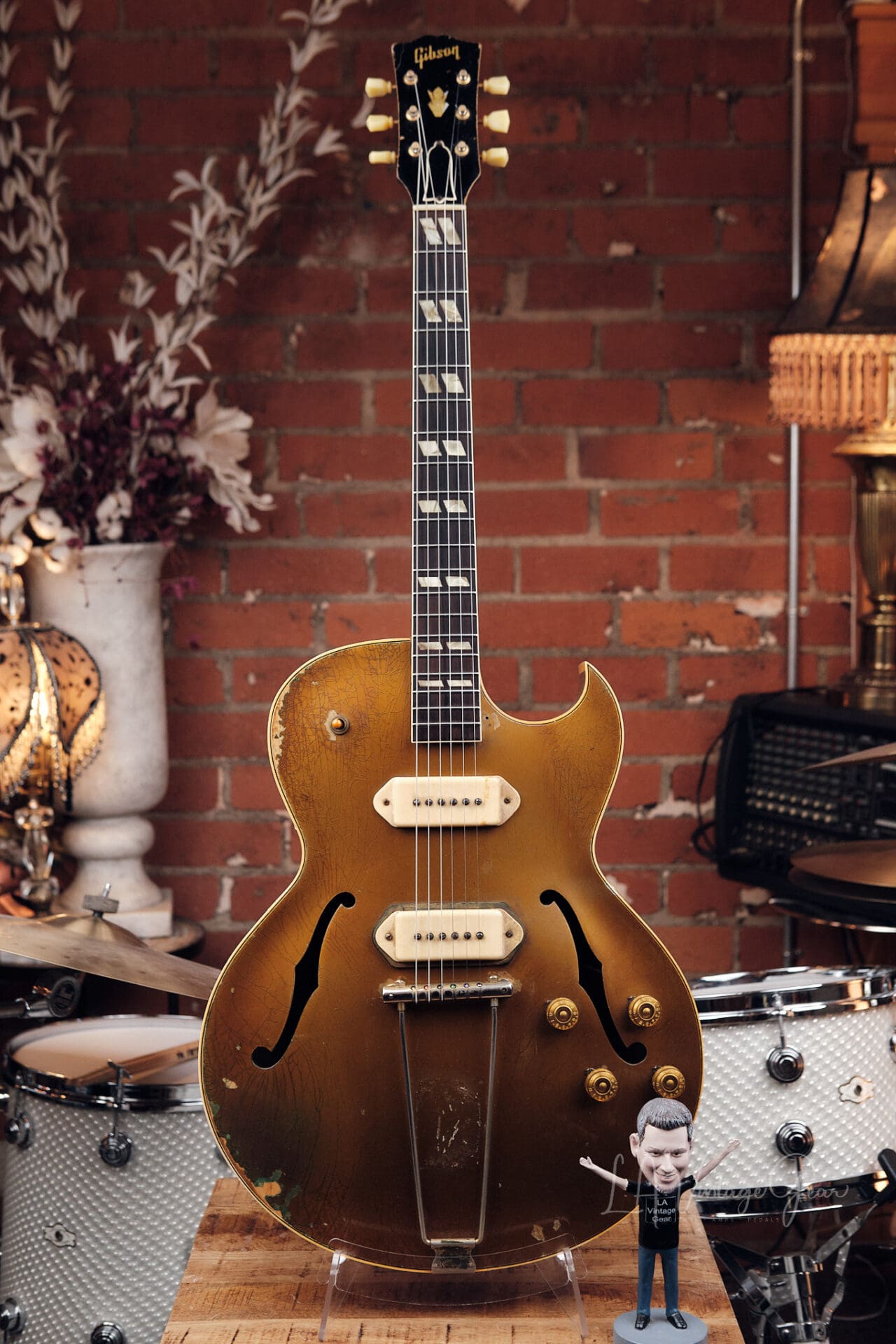 1954 Gibson ES-295 Gold Hollowbody – Original P-90s, Lifton Case